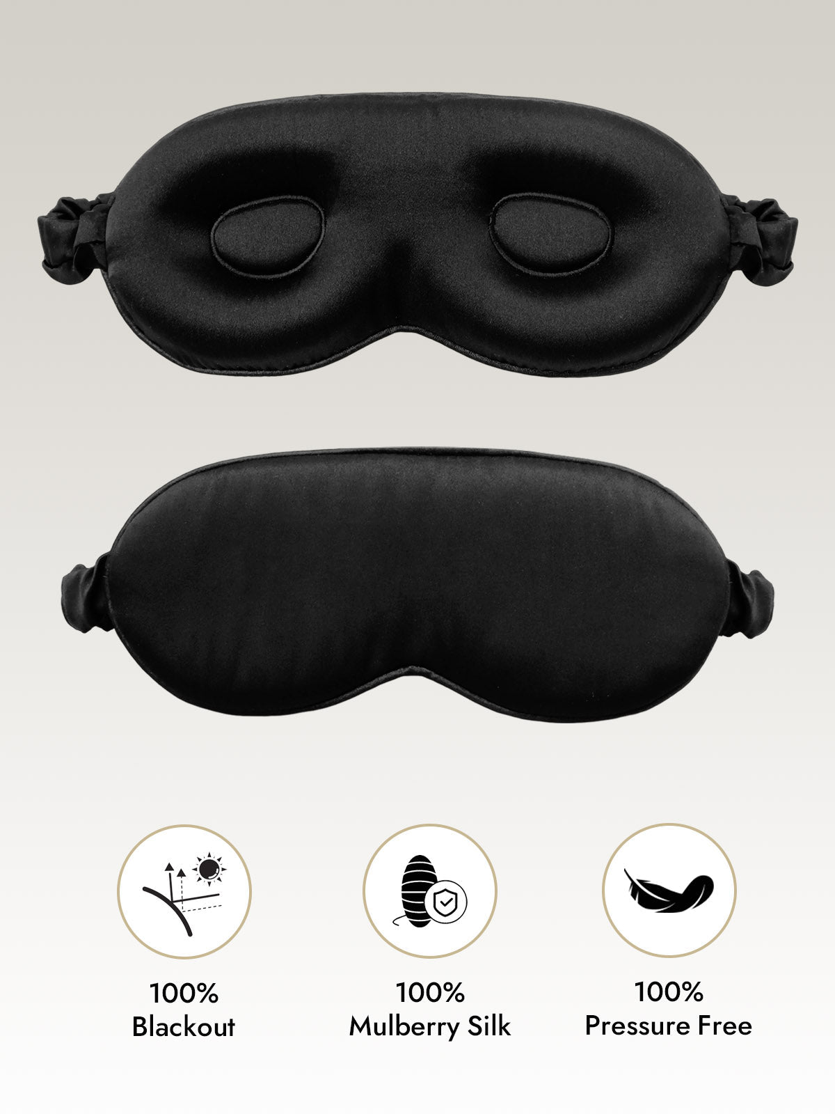 Pure Silk Eye Mask With Elastic Band