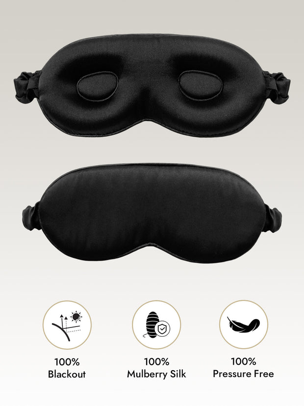 Pure Silk Eye Mask With Elastic Band