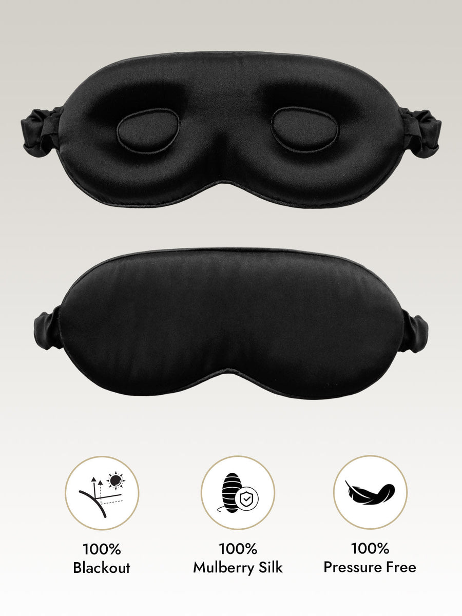 Pure Silk Eye Mask With Elastic Band