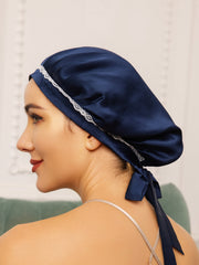 Pure Silk Lace Bonnet with Ribbons