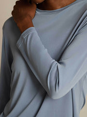 Pure Silk Long Sleeve Round Neck Women's Top
