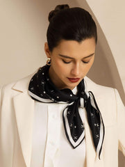 Pure Silk Marberry Brand Impression Square Scarf - Size 90x90cm