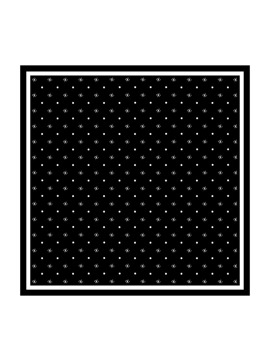 Pure Silk Marberry Brand Impression Square Scarf - Size 90x90cm