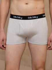 Pure Silk Men's Comfort Breathable Boxer Brief Underwear