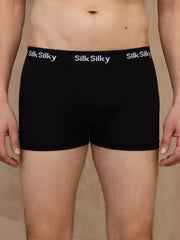 Pure Silk Men's Comfort Breathable Boxer Brief Underwear