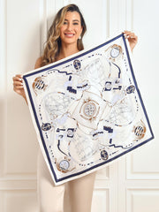 Pure Silk Printed Square Scarf 68x68cm/26.8