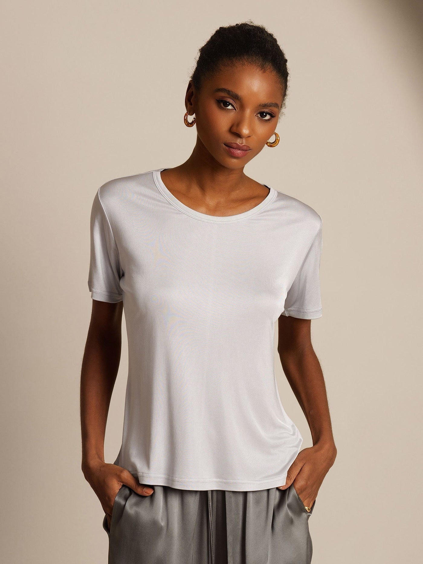 Pure Silk Short Sleeve Women's T-Shirt