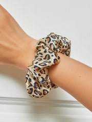 Pure Silk Soft Printed Large Hair Scrunchie - 3.5cm