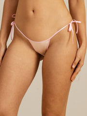 Pure Silk Tie-up Thong Sexy Bikini Panty