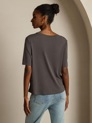 Pure Silk V-Neck Women's T-Shirt