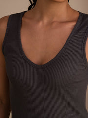 Silk Cotton Women's Sleeveless Deep V Neck Tank Top