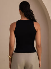 Silk Cotton Women's Sleeveless Deep V Neck Tank Top