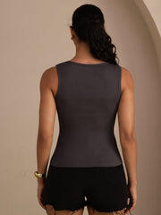 Silk Cotton Women's Sleeveless Deep V Neck Tank Top