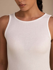 Silk Cotton Women's Sleeveless Round Neck Slim Tank Top