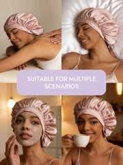 Women's 100% Mulberry Silk Bonnet with Long Ribbons