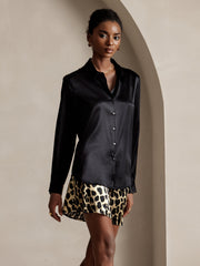 Women’s 19 Momme Silk Long Sleeves Button-Up Shirt