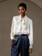 Women's 19Momme Silk High Waist Tapered Pants