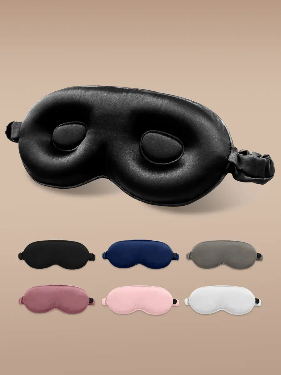 22Momme Pure Silk 3D Contoured Adjustable Eye Mask