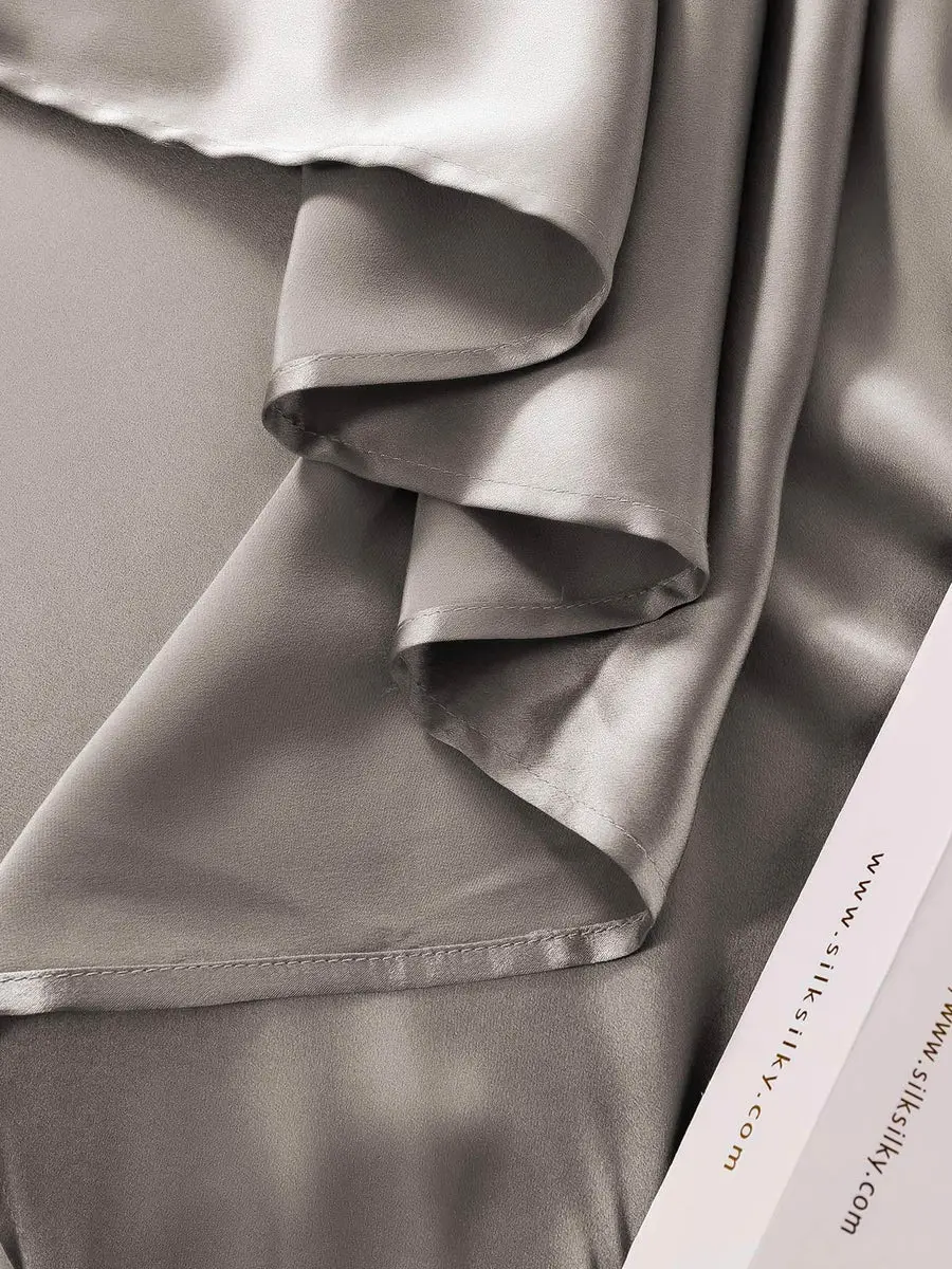 25Momme Silk 4Pcs Set Fitted&Flat Sheets+2x Pillowcases — view 6