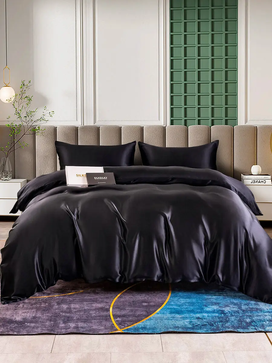 25Momme 4Pcs Silk Set Duvet Cover+Flat Sheet+2x Pillowcases — view 6