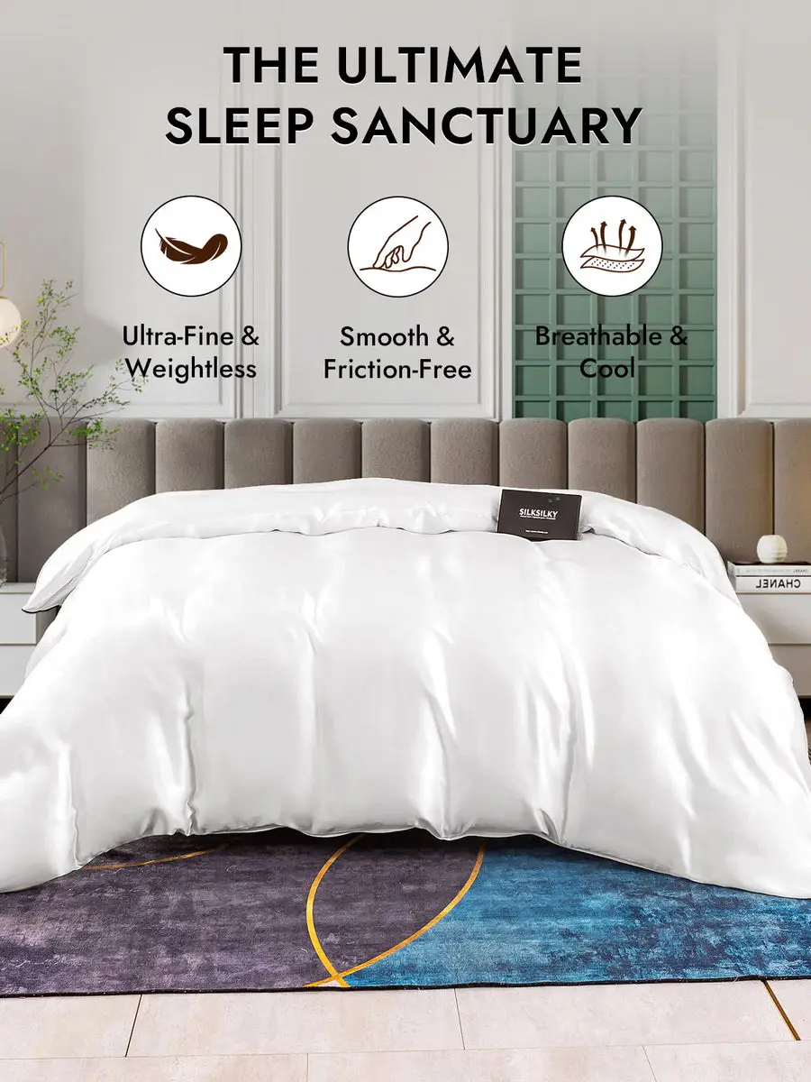 25Momme Mulberry Silk Seamless Duvet Cover (WITHOUT PILLOWCASES) — view 6