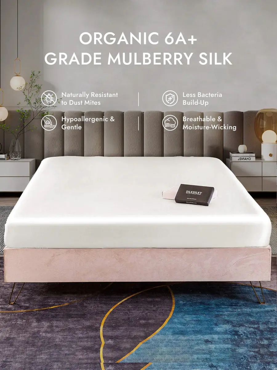 25Momme Mulberry Silk Seamless Fitted Sheet